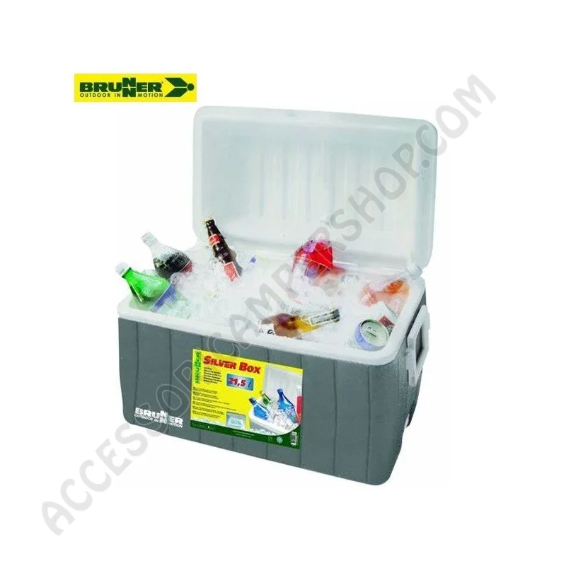 Ghiacciaia Portatile Silver Box 50 Brunner | Accessoricampershop.com
