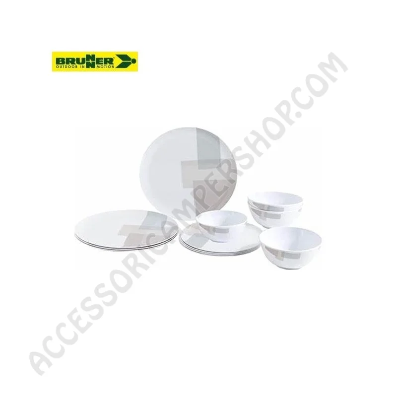Set Stoviglie 12 Pezzi Melamina Brunner | Accessoricampershop.com