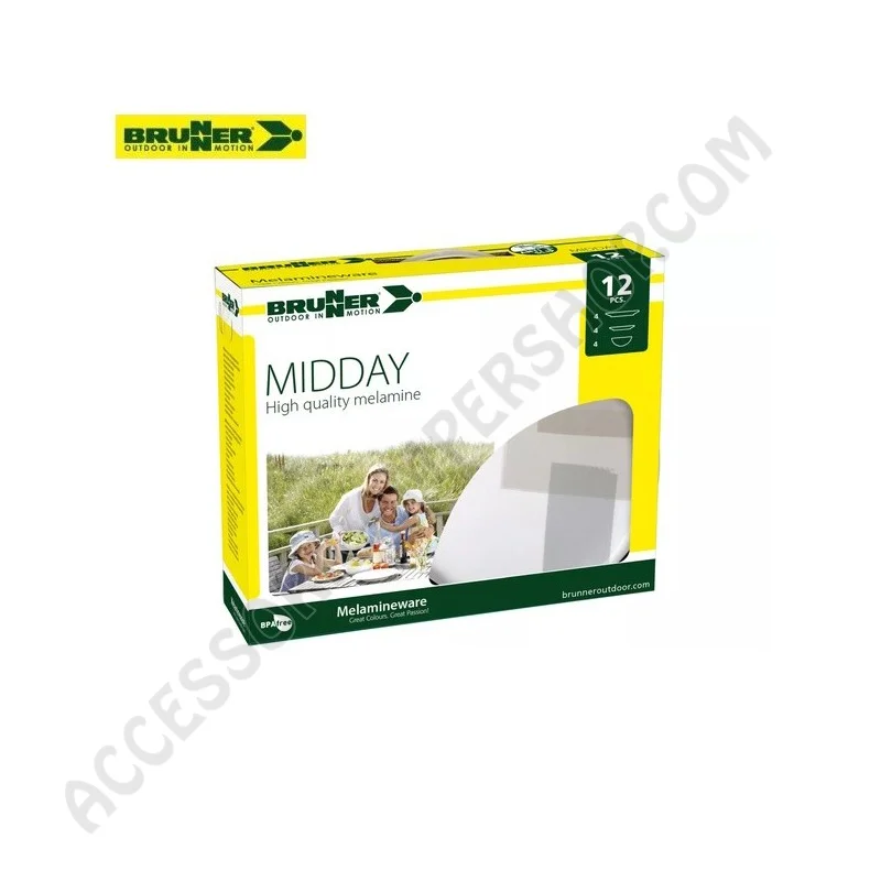 Set Stoviglie 12 Pezzi Melamina Brunner | Accessoricampershop.com