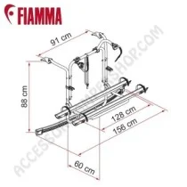 Porta-bici Fiamma Carry-Bike Ford Custom Deep Black | Accessoricampershop.com