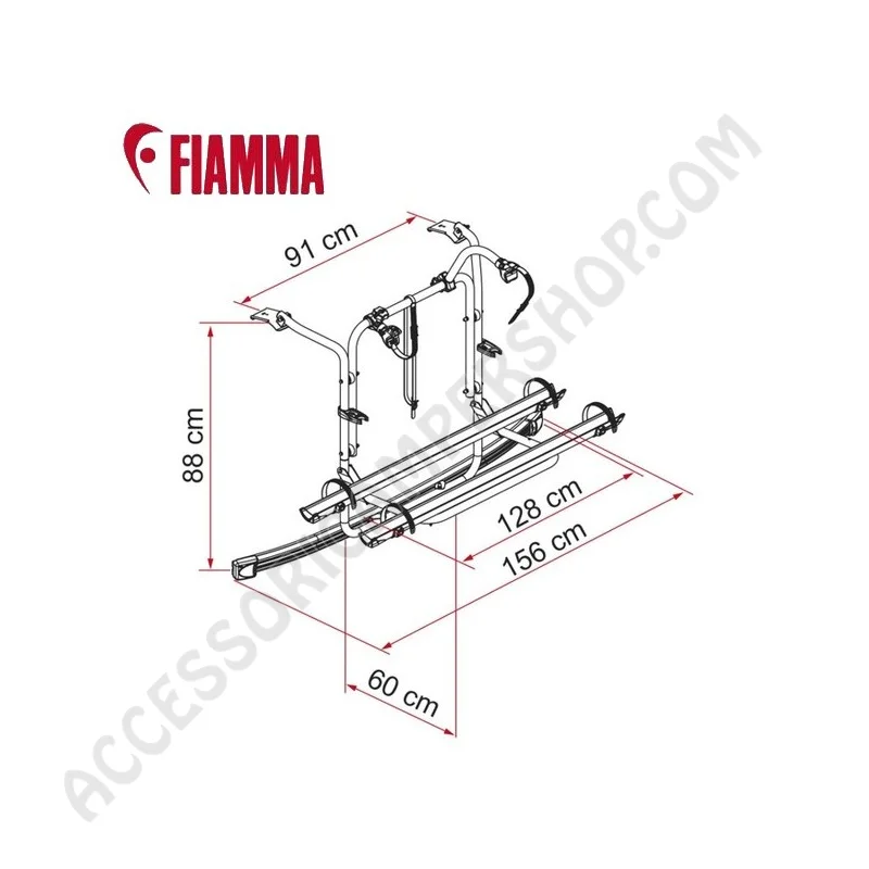 Porta-bici Fiamma Carry-Bike Ford Custom Deep Black | Accessoricampershop.com