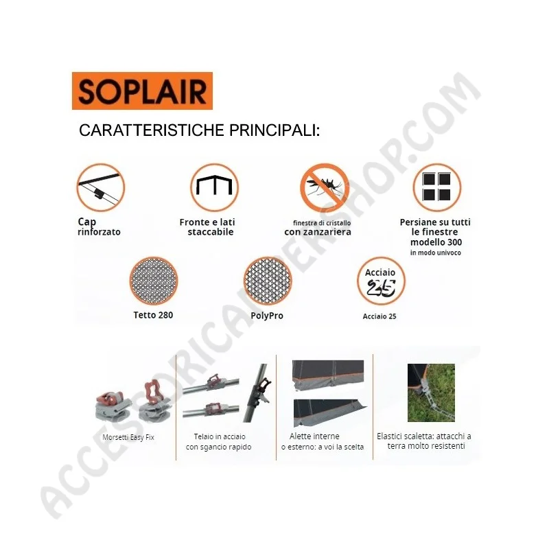 Veranda per Caravan KARA SOPLAIR 270/300 cm | Accessoricampershop.com