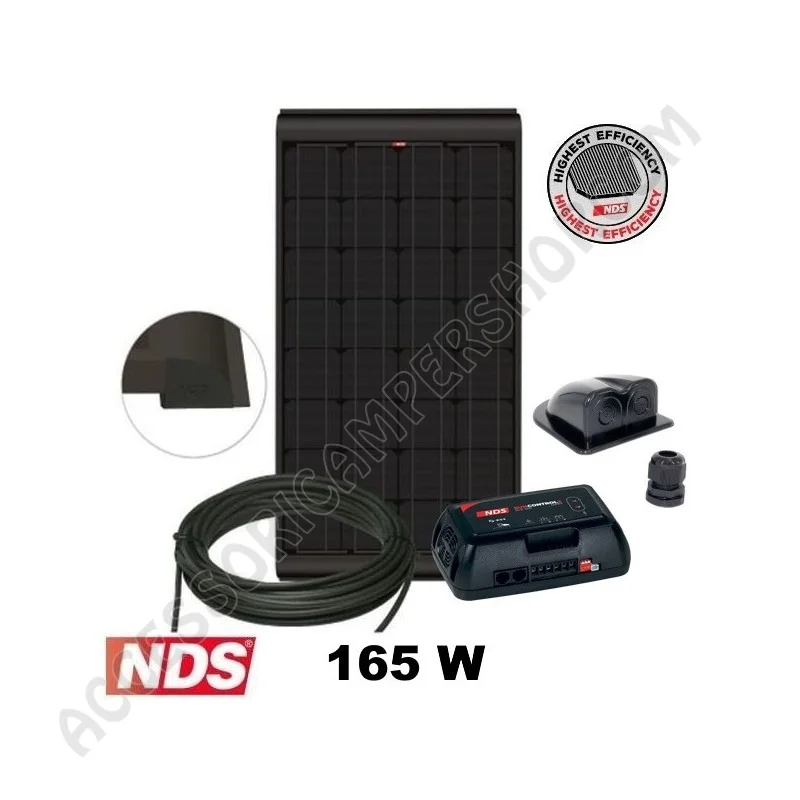 Kit Pannello Solare 165W NDS Black Solar | Accessoricampershop.com