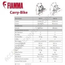 Porta-bici Fiamma Carry-Bike VW T6 per Van | Accessoricampershop.com