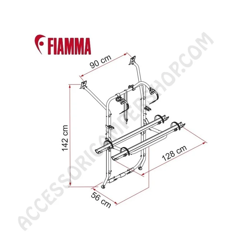 Porta-bici Fiamma Carry-Bike VW T6 per Van | Accessoricampershop.com