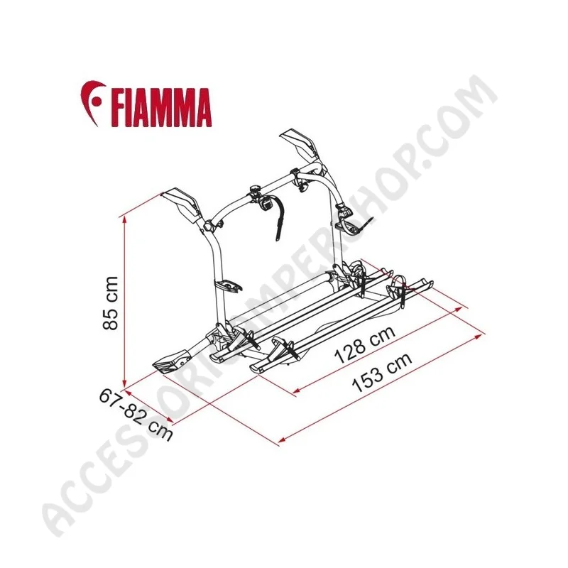 Porta-bici Fiamma Carry-Bike VW T6 Pro Deep Black | Accessoricampershop.com