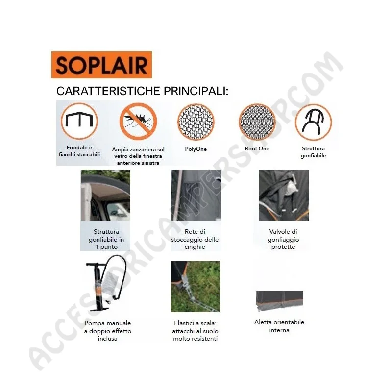 Veranda Pneumatica Gonfiabile TILIA AIR per Minivan | Accessoricampershop.com