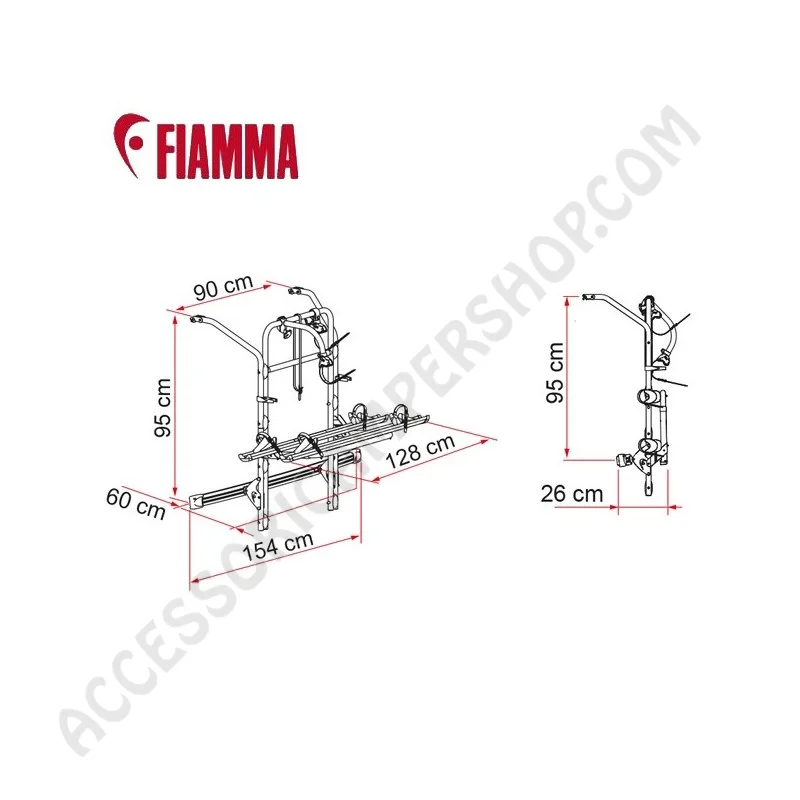 Porta-bici Fiamma Carry-Bike Mercedes V Class Premium | Accessoricampershop.com