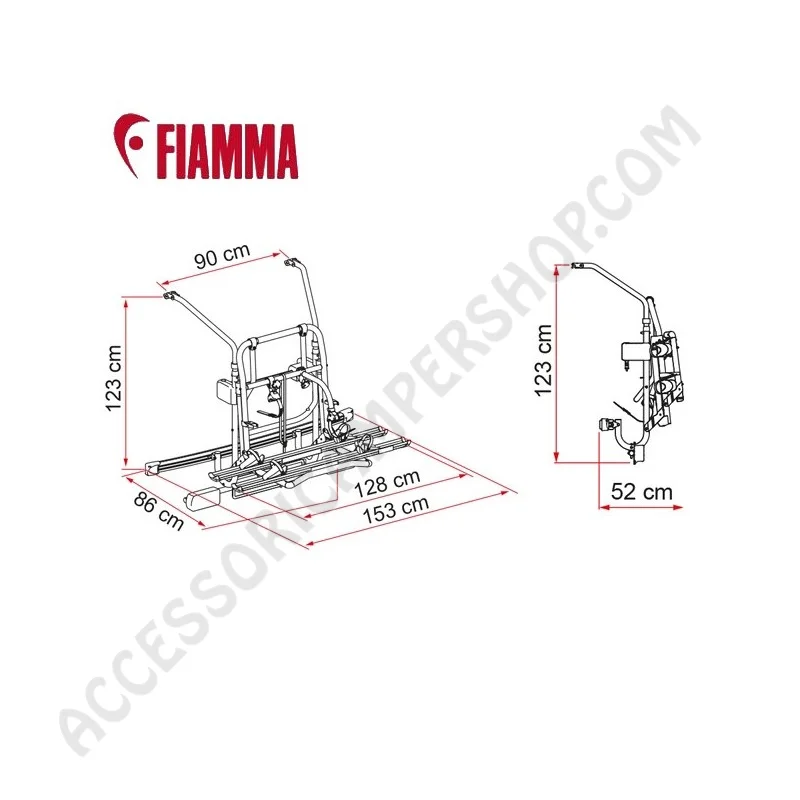 Porta-bici Fiamma Carry-Bike Mercedes V Class E-Bike | Accessoricampershop.com