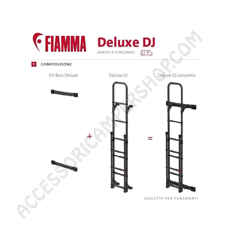Scala Esterno Furgonati DELUXE DJ Deep Black | Accessoricampershop.com