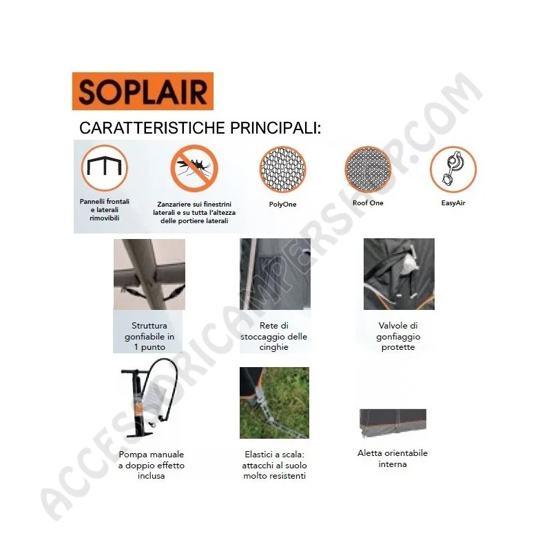 Veranda Pneumatica Gonfiabile Olea Air Soplaire | Accessoricampershop.com