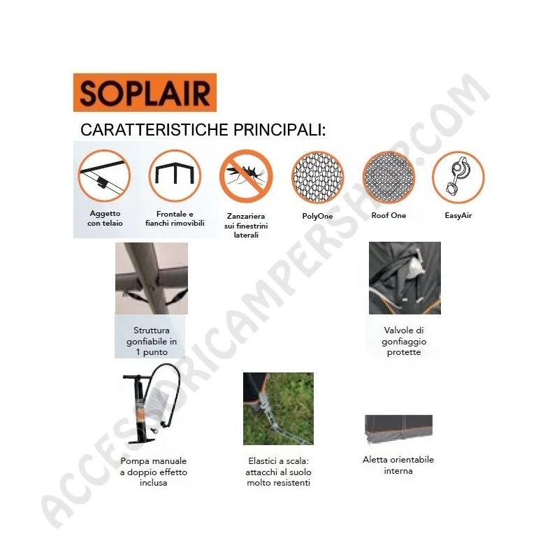 Veranda Gonfiabile Caravan Malia Air 240 | Accessoricampershop.com
