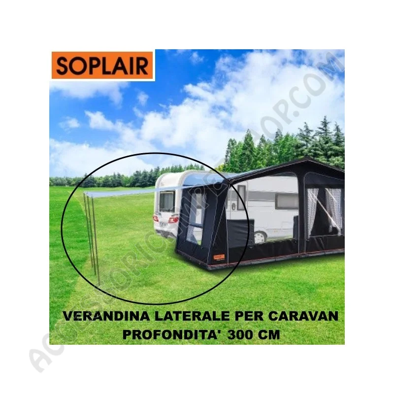 Verandina Laterale Soplair Kara 300 cm | Accessoricampershop.com