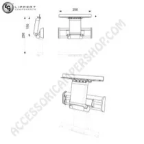 Supporto Tavolo Pieghevole UP-DOWN Lippert | Accessoricampershop.com