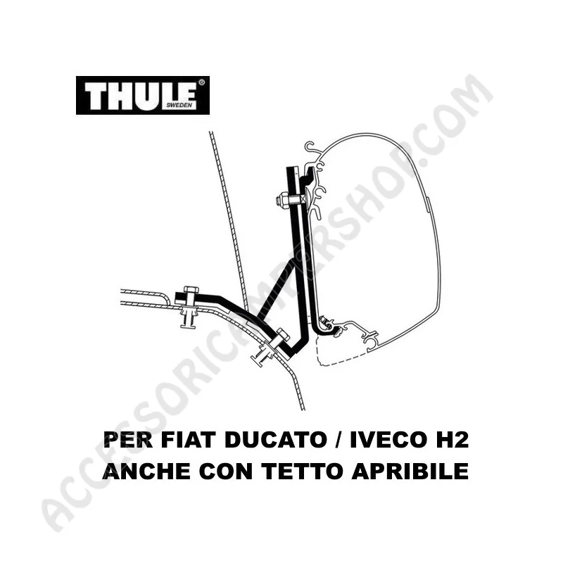 Staffe adattatori Thule per Fiat Ducato e Iveco | Accessoricampershop.com