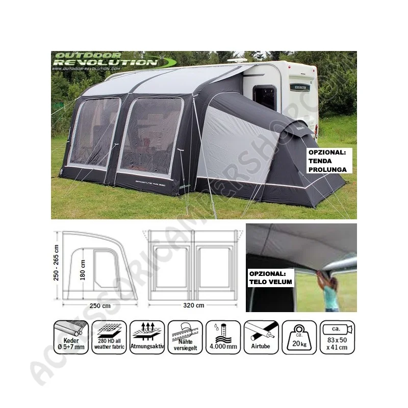 Tenda Veranda Gonfiabile Sportlite Air 320 | Accessoricampershop.com