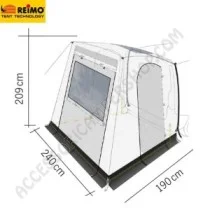 Tenda Veranda Posteriore Trapez Premium per VW Caddy 5 | Accessoricampershop.com