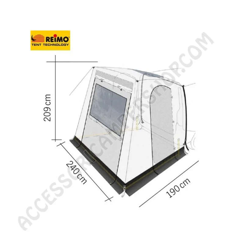 Tenda Veranda Posteriore Trapez Premium per VW Caddy 5 | Accessoricampershop.com