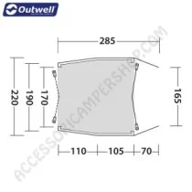 Tenda Posteriorie Autoprtante Dunecrest Outwell | Accessoricampershop.com