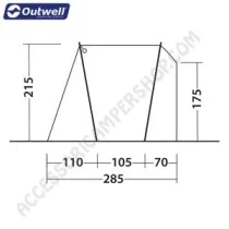 Tenda Posteriorie Autoprtante Dunecrest Outwell | Accessoricampershop.com
