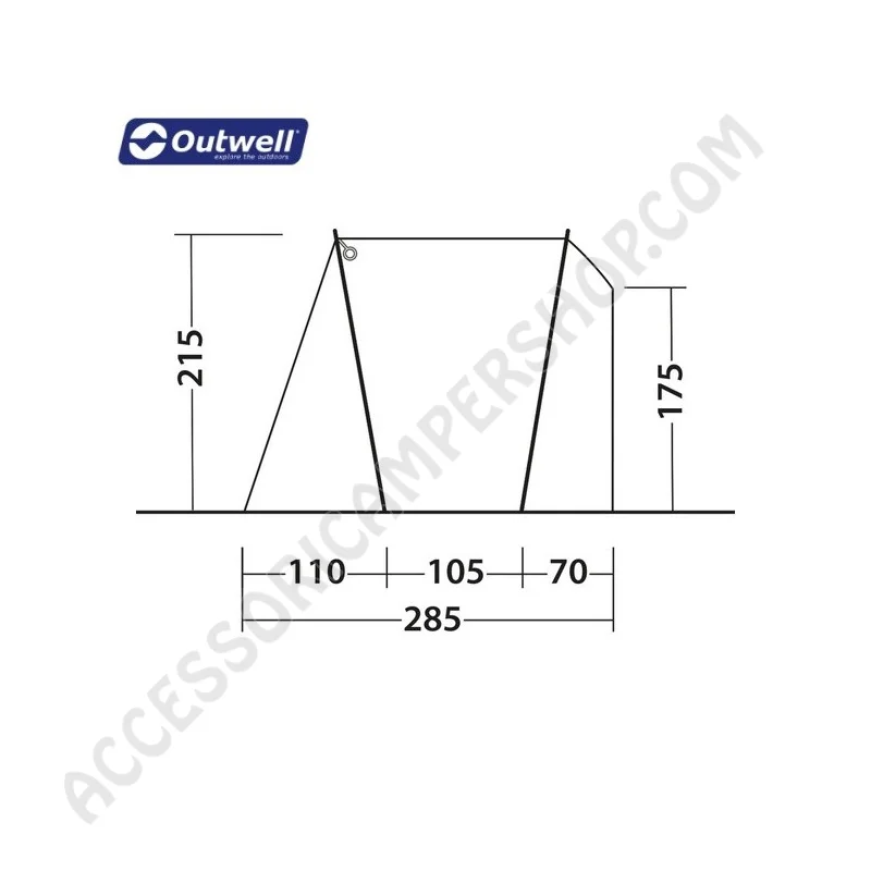 Tenda Posteriorie Autoprtante Dunecrest Outwell | Accessoricampershop.com