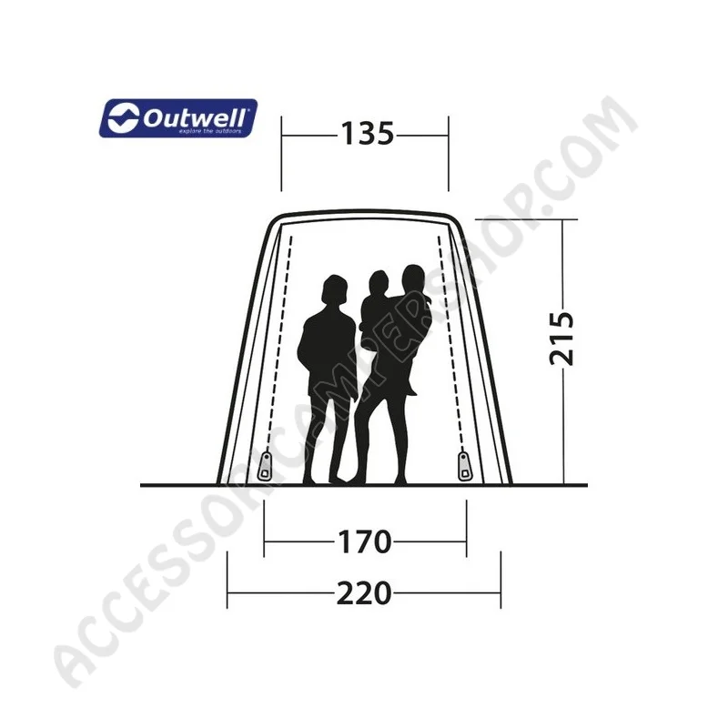 Tenda Posteriorie Autoprtante Dunecrest Outwell | Accessoricampershop.com