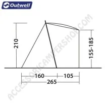 Tenda Posteriore Sandcrest S per Furgoni | Accessoricampershop.com