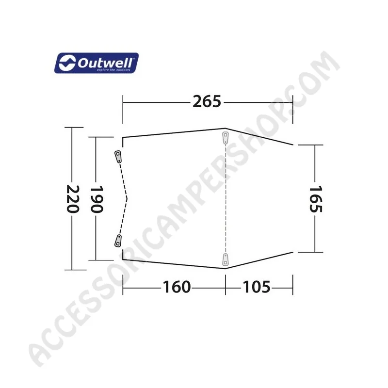 Tenda Posteriore Sandcrest S per Furgoni | Accessoricampershop.com