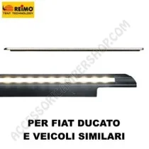Grondaia canalina parapioggia con luce COB Fiat Ducato | Accessoricampershop.com