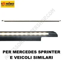 Grondaia canalina parapioggia con luce COB per Sprinter | Accessoricampershop.com