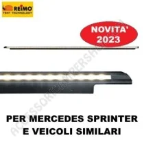 Grondaia canalina parapioggia con luce COB per Sprinter | Accessoricampershop.com