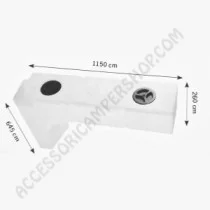 Serbatoio sagomato per passaruta furgoni van lt. 90 | Accessoricampershop.com