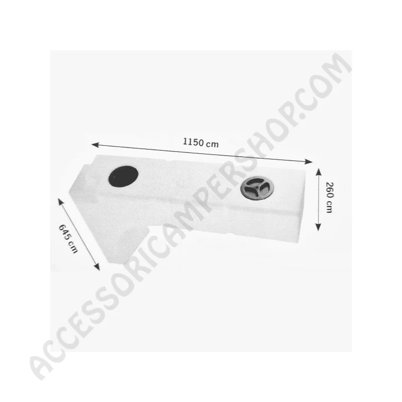 Serbatoio sagomato per passaruta furgoni van lt. 90 | Accessoricampershop.com