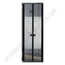 Ante porta doccia in vetro acrilico profili neri | Accessoricampershop.com