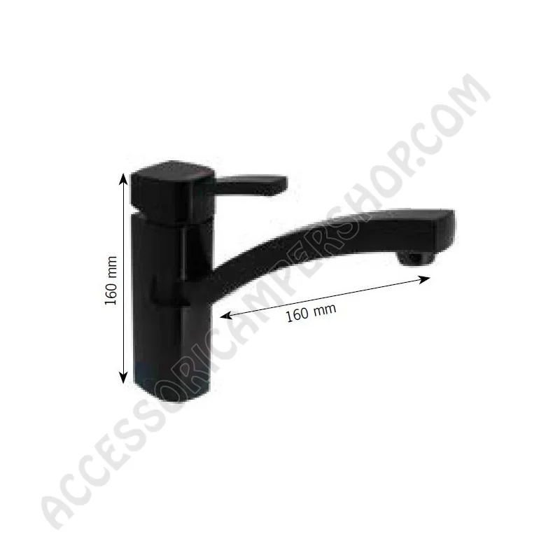 Miscelatore Monocomando Nero Opaco per Camper | Accessoricampershop.com