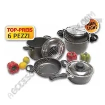 Set Pentole Antiaderenti in Alluminio 6 Pezzi | Accessoricampershop.com