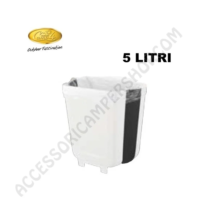 Pattumiera pieghevole 5 litri per camper | Accessoricampershop.com