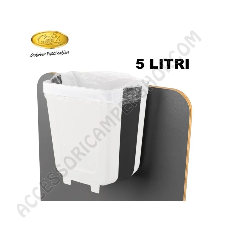 Pattumiera pieghevole 5 litri per camper | Accessoricampershop.com
