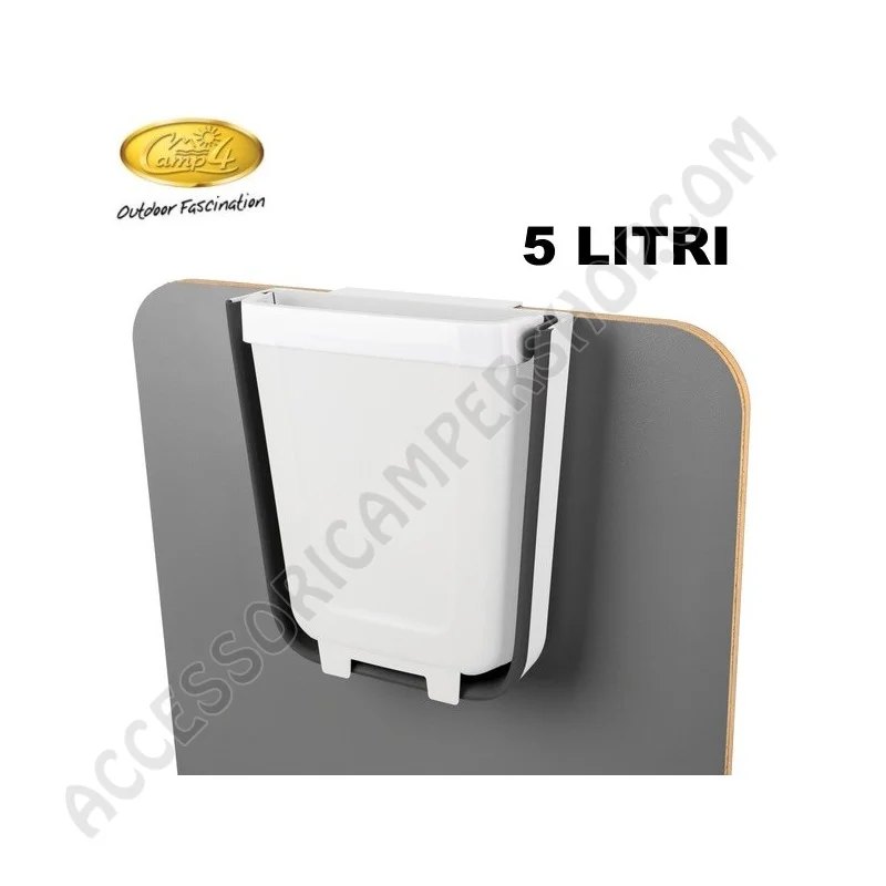 Pattumiera pieghevole 5 litri per camper | Accessoricampershop.com