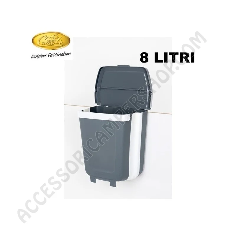 Pattumiera pieghevole 8 litri per camper | Accessoricampershop.com
