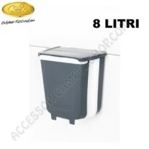 Pattumiera pieghevole 8 litri per camper | Accessoricampershop.com