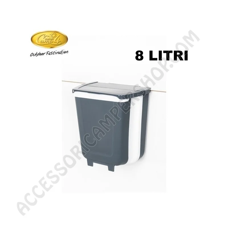 Pattumiera pieghevole 8 litri per camper | Accessoricampershop.com