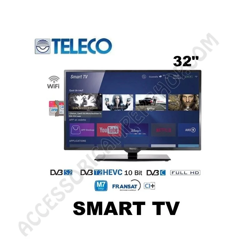 SMART TV 32'' TELECO TEK32W9 per Camper | Accessoricampershop.com