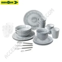 Set Stoviglie 40 Pezzi Melamina Elegante | Accessoricampershop.com