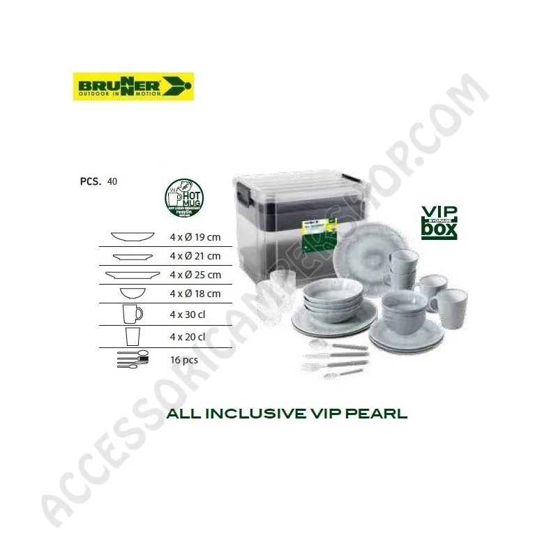 Set Stoviglie 40 Pezzi Melamina Elegante | Accessoricampershop.com