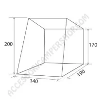 Tendalino Veranda per Porta Posteriore VW Caddy 5 | Accessoricampershop.com