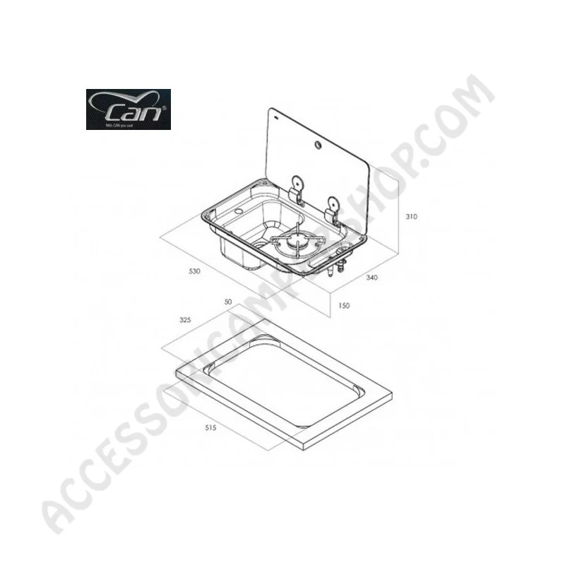 Piano Cottura Gas Combinato con Lavello per Furgoni | Accessoricampershop.com