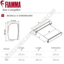 Tendalino Fiamma Arganello F43VAN 270 Deep Black | Accessoricampershop.com
