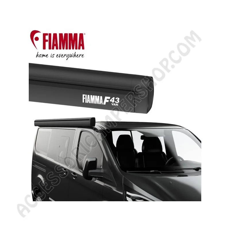 Tendalino Veranda Fiamma F43VAN 300 Deep Black | Accessoricampershop.com
