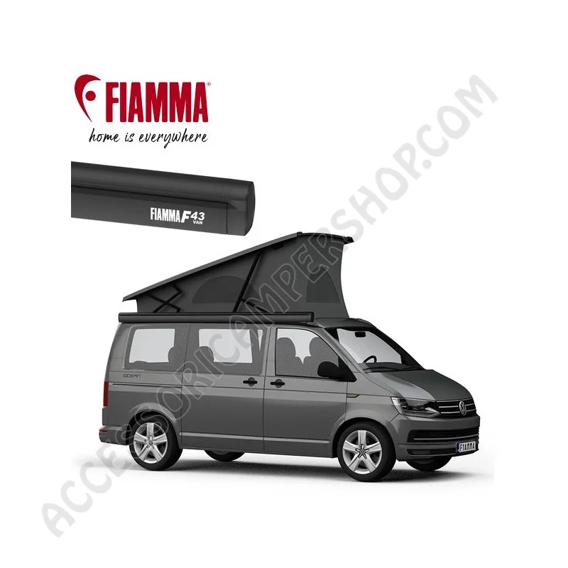 Tendalino Veranda Fiamma F43VAN 300 Deep Black | Accessoricampershop.com